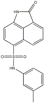 N-(3-methylphenyl)-2-oxo-1,2-dihydrobenzo[cd]indole-6-sulfonamide 구조식 이미지