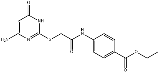 ethyl 4-({[(4-amino-6-hydroxypyrimidin-2-yl)sulfanyl]acetyl}amino)benzoate Structure