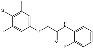 2-(4-chloro-3,5-dimethylphenoxy)-N-(2-fluorophenyl)acetamide 구조식 이미지