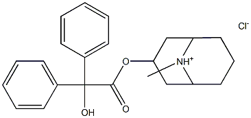 9-Methyl-3α-granatanyl benzilate hydrochloride Structure