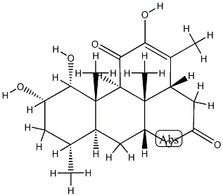 1α,2α,12-Trihydroxypicras-12-ene-11,16-dione 구조식 이미지