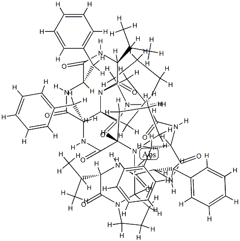 Antamanide, 1-de-L-alanine-3a-endo-L-valine- Structure