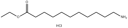 11-amino- Undecanoic acid ethyl ester, hydrochloride (1:1) Structure