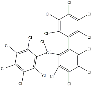 α,2,3,4,5-펜타클로로-α,6-비스(펜타클로로페닐)벤질라디칼 구조식 이미지