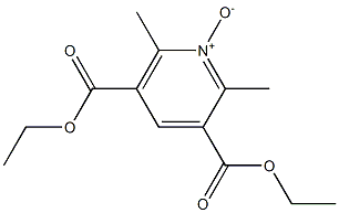 2,6-Dimethyl-1-oxy-pyridine-3,5-dicarboxylic acid diethyl ester Structure
