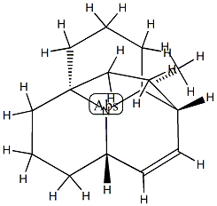 (1R,6aS)-3aβ,4,5,6,7,8,9,9a-Octahydro-9aβ-methyl-1H-1,6a-ethanopyrido[2,1,6-de]quinolizine 구조식 이미지