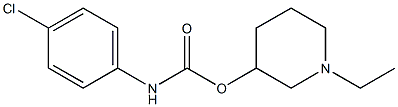 1-Ethyl-3-piperidinyl=p-chlorophenylcarbamate Structure