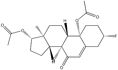 10,17β-Bis(acetyloxy)-3β-fluoroestr-5-en-7-one Structure