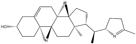 (20S)-20-[(S)-3,4-Dihydro-5-methyl-2H-pyrrol-2-yl]pregn-5-en-3β-ol Structure