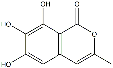 1H-2-Benzopyran-1-one,6,7,8-trihydroxy-3-methyl-(9CI) 구조식 이미지