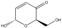 (2R)-2β-Hydroxy-6β-(hydroxymethyl)-5,6-dihydro-2H-pyran-5-one 구조식 이미지