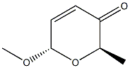 메틸2,3,6-트리데옥시-알파-글리세로-헥스-2-에노피라노시드-4-울로스 구조식 이미지