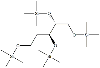 1-O,3-O,4-O,5-O-Tetrakis(trimethylsilyl)-2-deoxy-D-erythro-pentitol 구조식 이미지