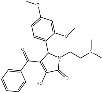 4-benzoyl-5-(2,4-dimethoxyphenyl)-1-[2-(dimethylamino)ethyl]-3-hydroxy-1,5-dihydro-2H-pyrrol-2-one Structure