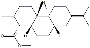 (1R)-1,2,3,4,4a,4bα,5,6,7,8,8aβ,9,10,10aα-Tetradecahydro-1,4aβ-dimethyl-7-(1-methylethylidene)-1-phenanthrenecarboxylic acid methyl ester 구조식 이미지