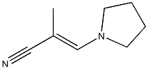 2-Propenenitrile,2-methyl-3-(1-pyrrolidinyl)-(9CI) Structure