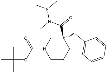 1,3-피페리딘디카르복실산,3-(페닐메틸)-,1-(1,1-디메틸에틸)에스테르,3-(트리메틸히드라지드),(3R)- 구조식 이미지