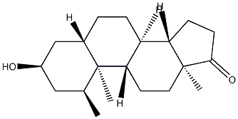 1α-메틸-5α-안드로스탄-3α-올-17-온 구조식 이미지