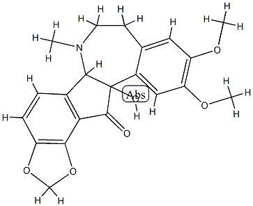 (+)-6,7,8,12b-Tetrahydro-12b-hydroxy-10,11-dimethoxy-6-methyl-1,3-dioxolo[4,5]indeno[2,1-a][3]benzazepin-13(5bH)-one 구조식 이미지