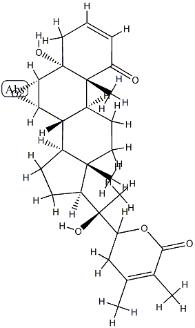 5,20-dihydroxy-6,7-epoxy-1-oxo-5-witha-2,24-dienolide Structure