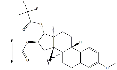3-Methoxyestra-1,3,5(10)-triene-16α,17β-diol bis(trifluoroacetate) 구조식 이미지