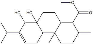 (1R)-1,2,3,4,4a,4bα,5,8,8a,9,10,10aα-Dodecahydro-8β,8aα-dihydroxy-1,4aβ-dimethyl-7-isopropylphenanthrene-1α-carboxylic acid methyl ester 구조식 이미지