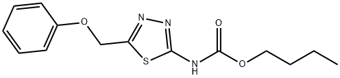 butyl 5-(phenoxymethyl)-1,3,4-thiadiazol-2-ylcarbamate Structure