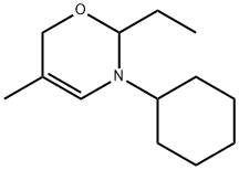 2H-1,3-Oxazine,3-cyclohexyl-2-ethyl-3,6-dihydro-5-methyl-(9CI) Structure