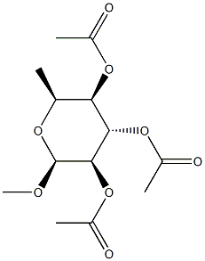 Methyl 2-O,3-O,4-O-triacetyl-6-deoxy-β-L-idopyranoside Structure