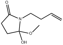 2-Pyrrolidinone,1-(3-butenyl)-5-hydroxy-5-methoxy-(9CI) 구조식 이미지