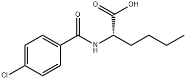 N-(4-chlorobenzoyl)norleucine 구조식 이미지