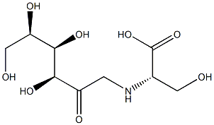 N-(1-Deoxy-D-fructos-1-yl)-L-serine 구조식 이미지