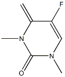 2(1H)-Pyrimidinone,5-fluoro-3,4-dihydro-1,3-dimethyl-4-methylene-(9CI) 구조식 이미지