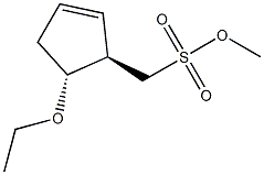 2-Cyclopentene-1-methanol,5-ethoxy-,methanesulfonate,(1R,5R)-rel-(9CI) 구조식 이미지