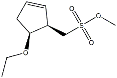 2-Cyclopentene-1-methanol,5-ethoxy-,methanesulfonate,(1R,5S)-rel-(9CI) Structure