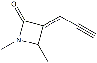 2-Azetidinone,1,4-dimethyl-3-(2-propynylidene)-(9CI) Structure