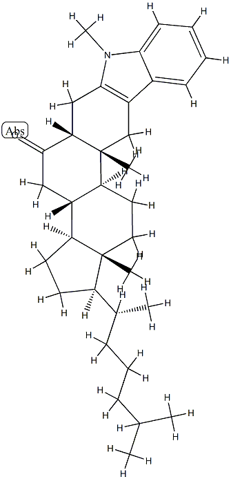 1'-Methyl-1'H-5β-cholest-2-eno[3,2-b]indol-6-one 구조식 이미지