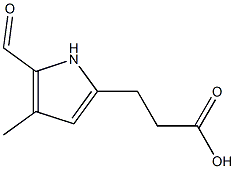 1H-Pyrrole-2-propanoicacid,5-formyl-4-methyl-(9CI) Structure