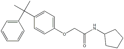 N-cyclopentyl-2-[4-(1-methyl-1-phenylethyl)phenoxy]acetamide 구조식 이미지