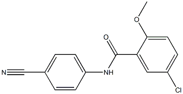 5-chloro-N-(4-cyanophenyl)-2-methoxybenzamide 구조식 이미지