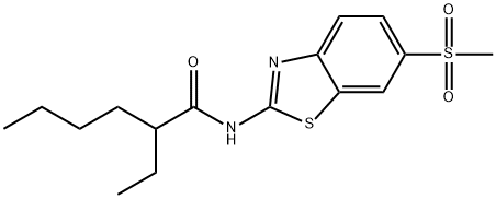 2-ethyl-N-[6-(methylsulfonyl)-1,3-benzothiazol-2-yl]hexanamide 구조식 이미지