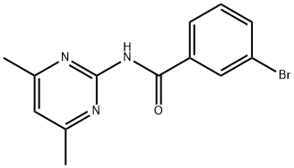 3-bromo-N-(4,6-dimethylpyrimidin-2-yl)benzamide 구조식 이미지