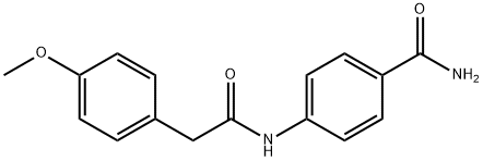 4-{[2-(4-methoxyphenyl)acetyl]amino}benzamide 구조식 이미지