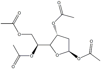 2-Deoxy-α-D-arabino-hexofuranose tetraacetate Structure