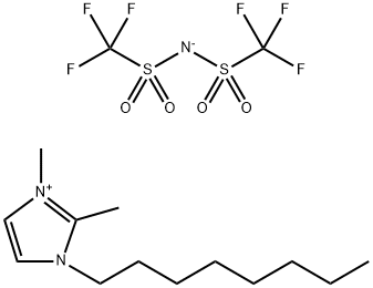 1,2-디메틸-3-옥틸-1H-이미다졸륨염과1,1,1-트리플루오로-N-[(트리플루오로메틸)술포닐]메탄술폰아미드 구조식 이미지