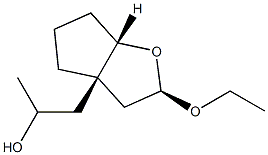 3aH-Cyclopenta[b]furan-3a-ethanol,2-ethoxyhexahydro-alpha-methyl-,(2R,3aR,6aS)-rel-(9CI) 구조식 이미지