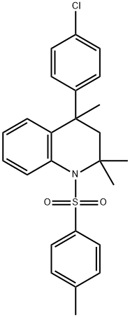 4-(4-chlorophenyl)-2,2,4-trimethyl-1-[(4-methylphenyl)sulfonyl]-1,2,3,4-tetrahydroquinoline 구조식 이미지