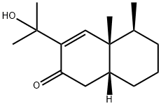 (4aR)-4a,5,6,7,8,8aβ-Hexahydro-3-(1-hydroxy-1-methylethyl)-4a,5β-dimethylnaphthalen-2(1H)-one Structure