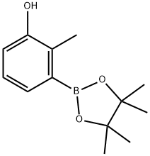 2-METHYL-3-(4,4,5,5-TETRAMETHYL-1,3,2-DIOXABOROLAN-2-YL)PHENO 구조식 이미지