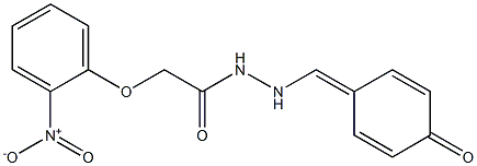 N'-(4-hydroxybenzylidene)-2-{2-nitrophenoxy}acetohydrazide 구조식 이미지